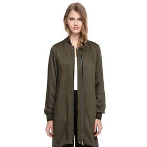 BNWOT Soia and Kyo Bristol long bomber coat in olive - never worn